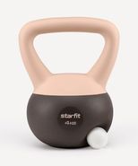 БЕЗ УПАКОВКИ Гиря мягкая STARFIT DB-601, 4 кг, персиковый/серый STARFIT ЦБ-00005730