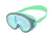 Очки-маска для плавания Croco Green, детский 25Degrees УТ-00019598