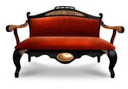Диван Dragon  граб (Dragon красный,Ткань Vilvet Lux,54 Velvet-Lux) Д.Dr.Гр#Dragonкрасный,54VL