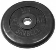Обрезиненный диск Barbell 25 кг 50 мм MB-PltB51-25