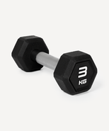 Гантель гексагональная DB-301PRO 3 кг, обрезиненная, черный Starfit ЦБ-00003797