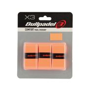 Овергрип BULLPADEL GB1200 X3, GB1200-529, 0.5 мм, 3 шт,  неоновый оранжевый