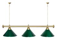 Лампа STARTBILLIARDS 3 пл. (плафоны коричневые,штанга коричневая,фурнитура золото) ЛSB.3#ПлаКор,ШтаКор,ФурЗо