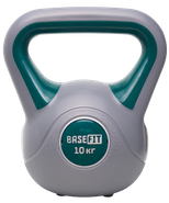 Гиря пластиковая DB-503, 10 кг, серый/зеленый BASEFIT УТ-00020488