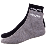 Носки средние SW-206, светло-серый меланж/черный, 2 пары 43-46 Starfit УТ-00020490