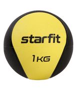 Медбол высокой плотности GB-702, 1 кг, желтый Starfit УТ-00018934