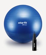 Фитбол GB-109 антивзрыв, 1500 гр, с ручным насосом, темно-синий, 85 см Starfit УТ-00020234
