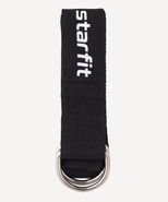 Ремень для йоги YB-100 183 см, хлопок, черный Starfit ЦБ-00001674