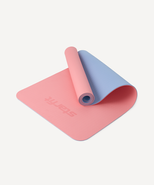 Коврик для йоги и фитнеса STARFIT FM-201, ТПЭ, 183x61x0,6 см, розовый/голубой
