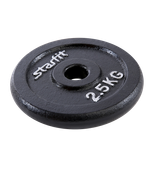 Диск чугунный BB-204 d=26 мм, черный, 2,5 кг Starfit УТ-00018817