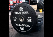Диск Yousteel EVO каучуковый 15 кг 50 мм чёрный