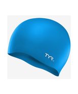 Шапочка для плавания Wrinkle Free Silicone Cap, силикон, LCS/420, голубой TYR УТ-00016455