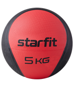 Медбол высокой плотности GB-702, 5 кг, красный Starfit УТ-00018938