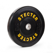 Каучуковый диск Stecter 15 кг (rubber bumper plates) 2198