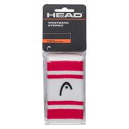 Напульсники HEAD 5" striped, 285874-MAWH, ширина 12,7 см, 90% нейлон,10% эластан,пара,бело-малиновый 5'' HEAD 285874-MAWH