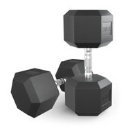 Гантель гексагональная UNIX Fit обрезиненная 37,5 кг, 2 шт. UNIX Fit™ DBHEX37_5x2