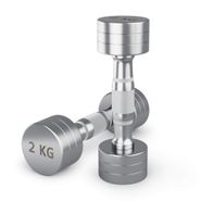 Гантель UNIX Fit PRO круглая хромированная 2 кг, 2 шт. UNIX Fit™ DBRND2PCEx2