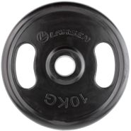 Диск обрезиненный с ручками NT121N чёрный д25,6мм 10кг Larsen 305884