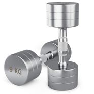 Гантель UNIX Fit PRO круглая хромированная 9 кг, 2 шт. UNIX Fit™ DBRND9PCEx2