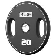 AeroFit AFPUPLB20 олимпийский полиуретановый диск 20 кг, черный, с 2-мя хватами