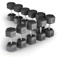 Ряд гантелей гексагональных UNIX Fit обрезиненные от 27,5 до 50 кг UNIX Fit DBHEX27_5/50