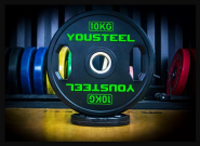 Диск обрезиненный Yousteel TWO HANDLES 10 кг 50 мм