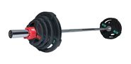 Штанга 53 кг (диски 50 мм с двумя хватами, гриф 180 см) Original FitTools FT-2HGSET-53-OB72