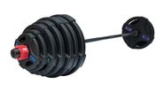 Штанга олимпийская 215 кг (диски с двумя хватами, черный гриф) Original FitTools FT-2HGSET-215-BLACK