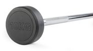 Штанга неразборная обрезиненная 10 кг. Прямой гриф. VictoryFit VF-DX4100