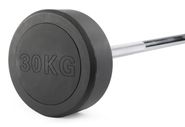 Штанга неразборная обрезиненная 30 кг. Прямой гриф. VictoryFit VF-DX4300