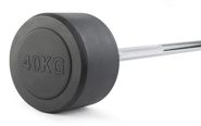 Штанга неразборная обрезиненная 40 кг. Прямой гриф. VictoryFit VF-DX4400