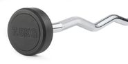 Штанга неразборная обрезиненная 7,5 кг. Изогнутый гриф. VictoryFit VF-DX5075