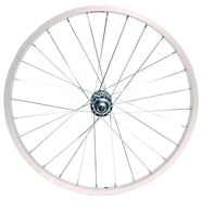 Колесо 20" переднее, обод одинарный алюм. б/пист., втулка стальная, на гайках, чёр. ВЕЛООЛИМП ZVK00021