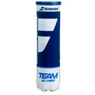 Мяч теннисный BABOLAT Team All Court,502081, уп.4 шт,одобр.ITF, сукно, нат.резина,желтый BABOLAT 502081