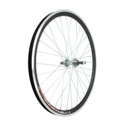 Колесо 20" зад., обод дв. ал. б/пист. чёр., втулка стальная, под трещ.,гайка,серебр ВЕЛООЛИМП ZVO20164