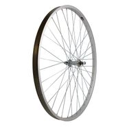 Колесо 18" переднее, обод одинарный алюм. б/пист., втулка стальная, на гайках, чёр. ВЕЛООЛИМП ZXX18852