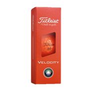 Мяч для гольфа Titleist Velocity 26, T8027S-OR, 3 шт/уп, оранжевый