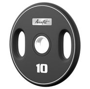AeroFit AFPUPLB10 олимпийский полиуретановый диск 10 кг, черный, с 2-мя хватами