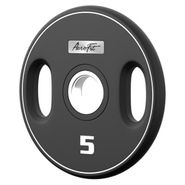 AeroFit AFPUPLB5 олимпийский полиуретановый диск 5 кг, черный, с 2-мя хватами
