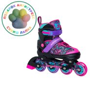 Раздвижные роликовые коньки JE-SK-A570-20 (антистресс сквиш лапка в подарок) (M (33-36)) JUSTENERGY JE-SK-A570-20