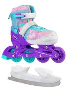 Раздвижные роликовые коньки трансформеры CK-SK-P320-30-TRF Violet (со сменными лезвиями) (M (33-36)) Alpha Caprice CK-SK-P320-30-TRF