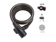 Замок тросовый 12х1800мм с ключом и держателем GOLDEN KEY NTB17102