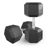 Гантель гексагональная UNIX Fit обрезиненная 32,5 кг, 2 шт. UNIX Fit™ DBHEX32_5x2