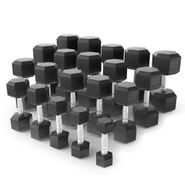 Ряд гантелей гексагональных UNIX Fit обрезиненные от 2,5 до 50 кг DBHEX2_5/50