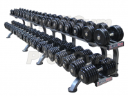 Обрезиненный гантельный ряд от 8,5 до 56 кг с шагом 2.5 кг ГП-010 