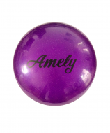 Мяч для художественной гимнастики Amely AGB-102 15 см фиолетовый с блестками УТ-00012867