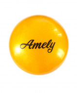 Мяч для художественной гимнастики Amely AGB-102 19 см желтый с блестками УТ-00012868