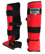 Защита голень-стопа Green Hill Battle SIB-0014 к/з красная размер M УТ-00000590