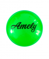 Мяч для художественной гимнастики Amely AGB-102 15 см зеленый с блестками УТ-00012861