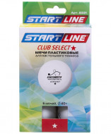 Мячи для настольного тенниса Start line Club Select 1* белый УТ-00004113